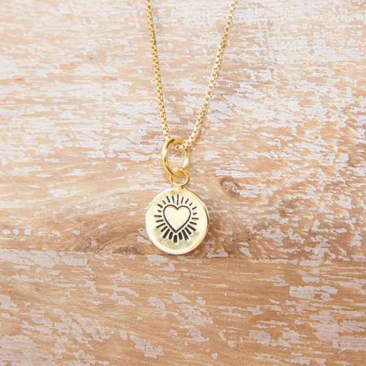 Gold Plated Love Necklace close-up