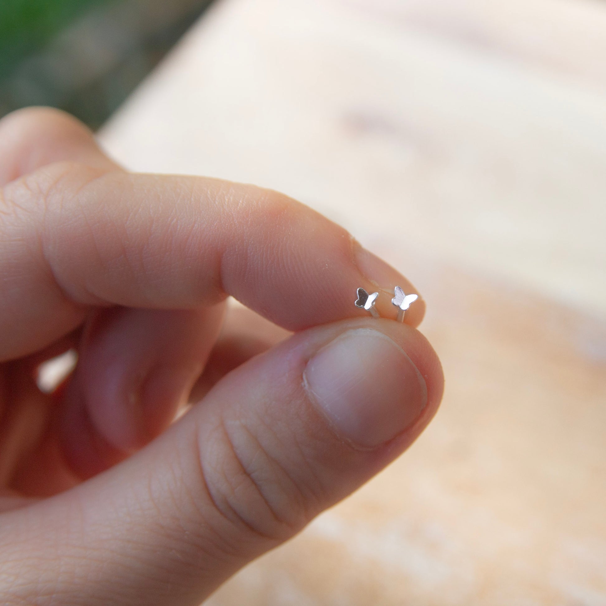 small butterfly stud earrings