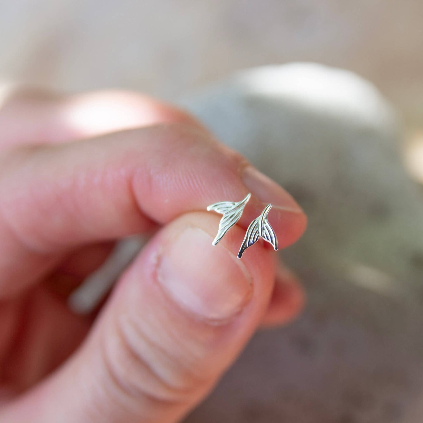 mermaid tail stud earrings