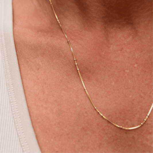 Gold Plated Chain worn by woman