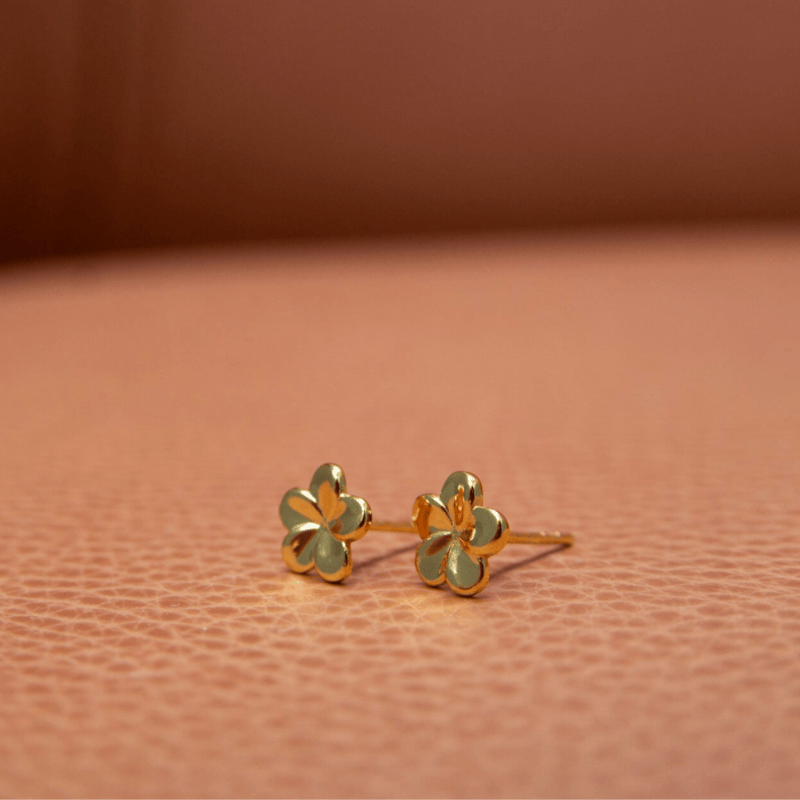 Gold Plated Sterling Silver Frangipani Earrings