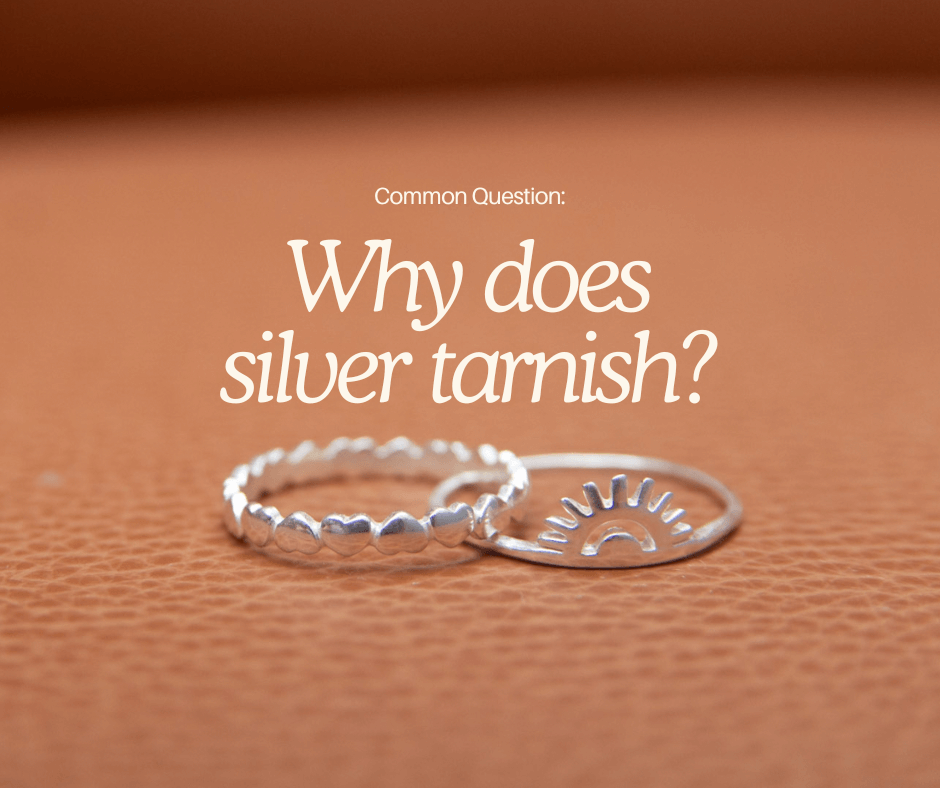 silver rings on a brown leather surface