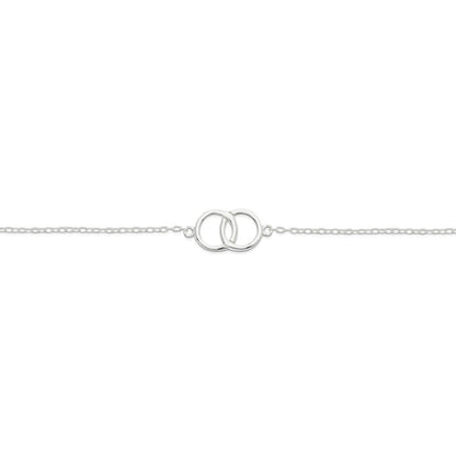 Silver bracelet on a white background