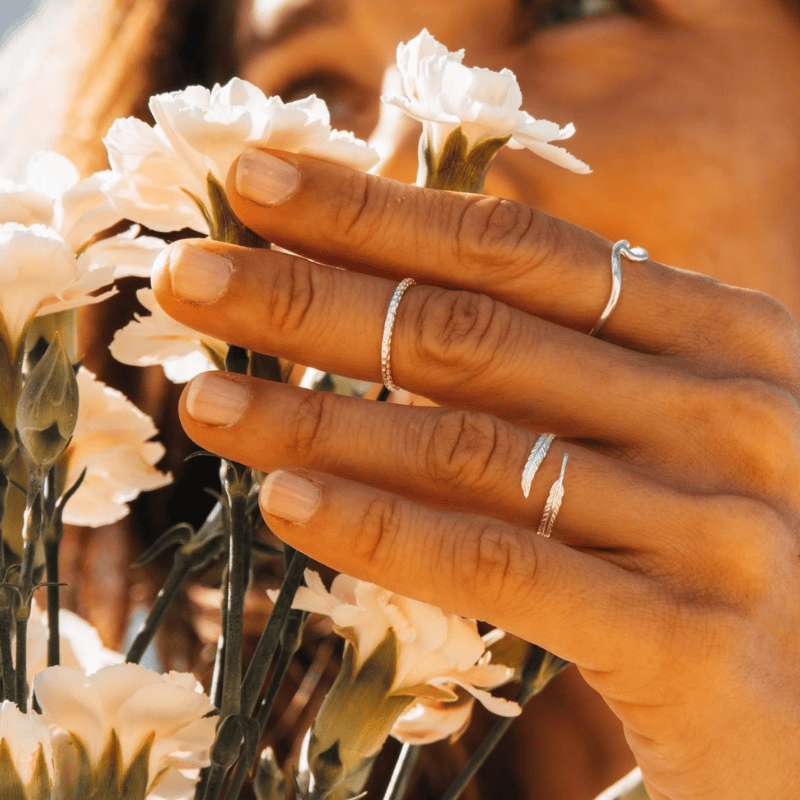 ZARA - Sterling Silver Feather Ring