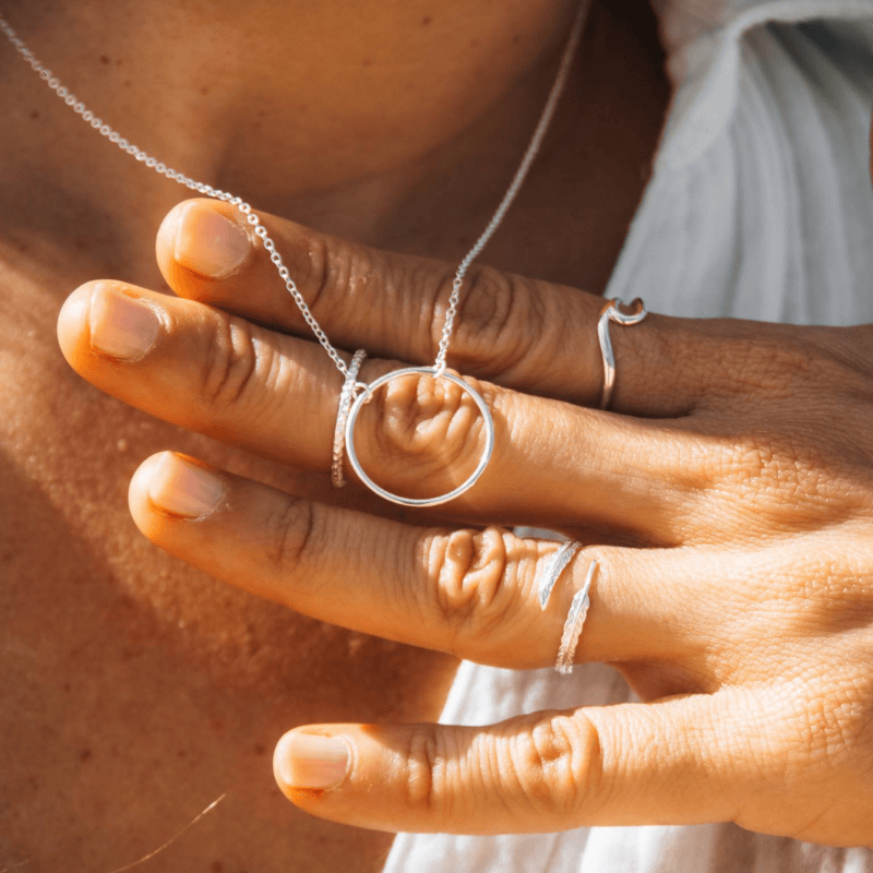 NAYLA - Sterling Silver Circle Necklace