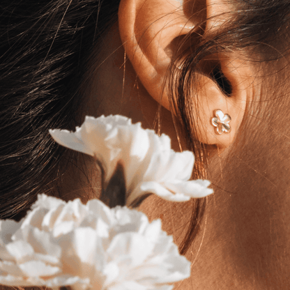 GRACE - Gold Plated Frangipani Earrings