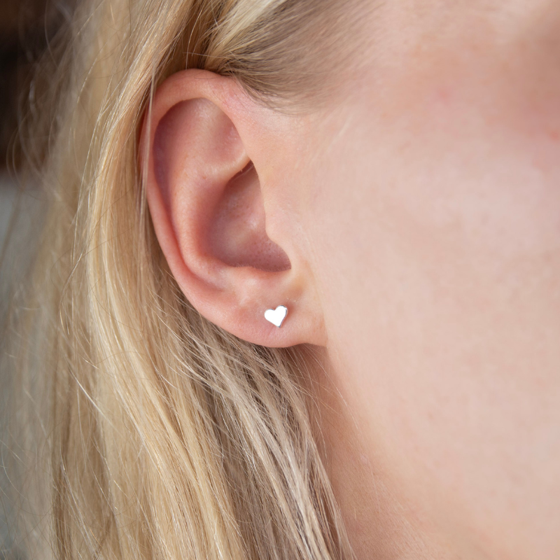 LANA - Sterling Silver Love Heart Earrings