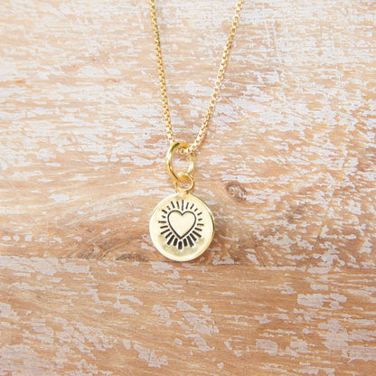 Gold Plated Love Necklace close-up