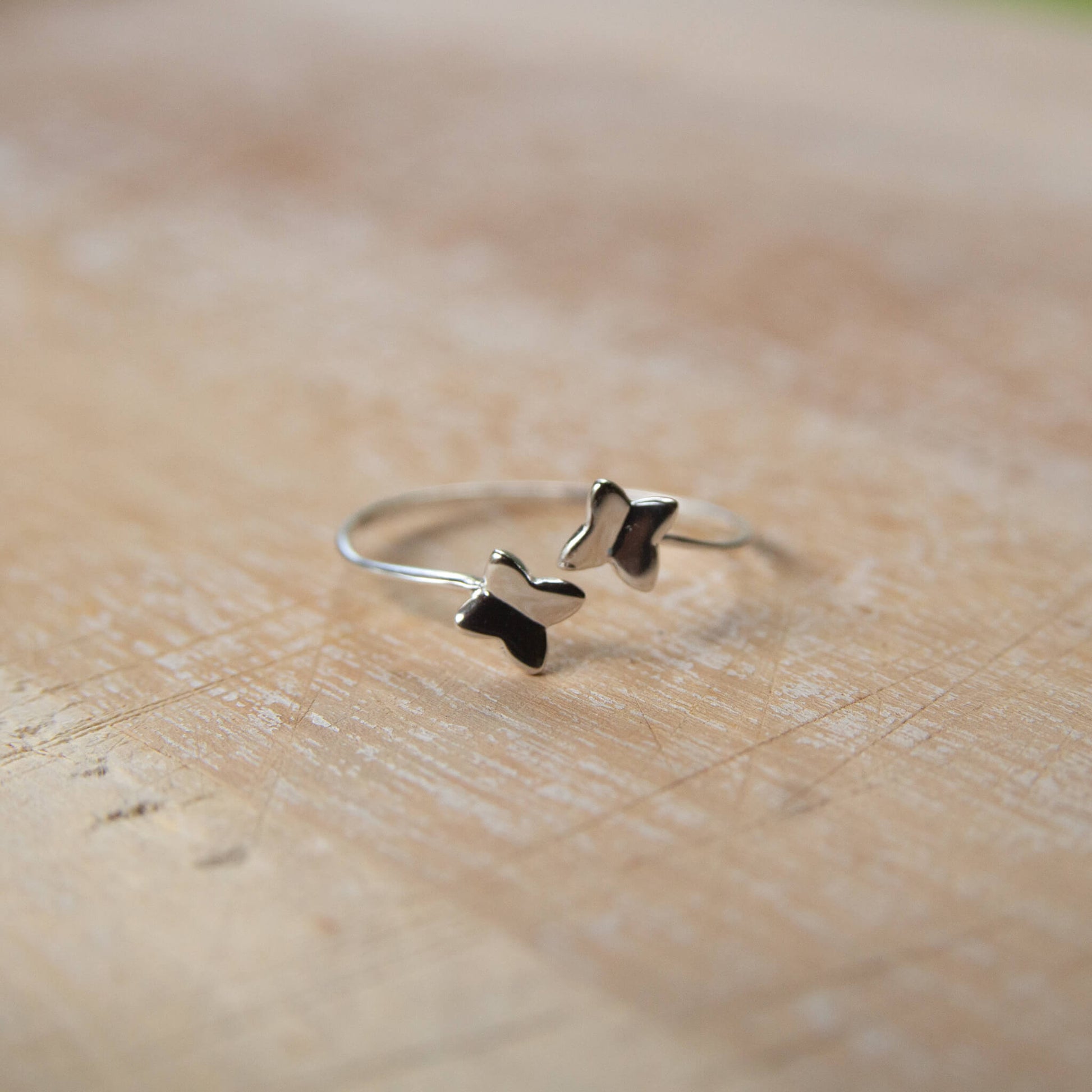 Sterling Silver Butterflies Ring