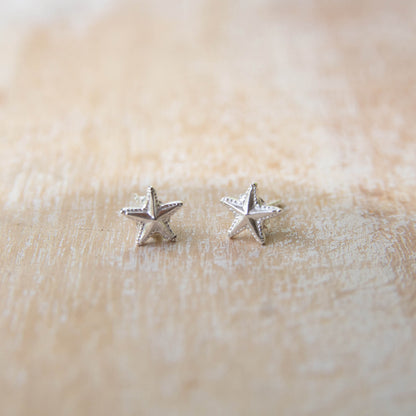 Sterling Silver Starfish Stud Earrings