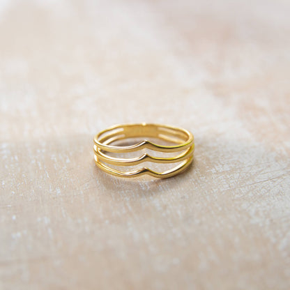 Gold Plated Sterling Silver Ring on a table