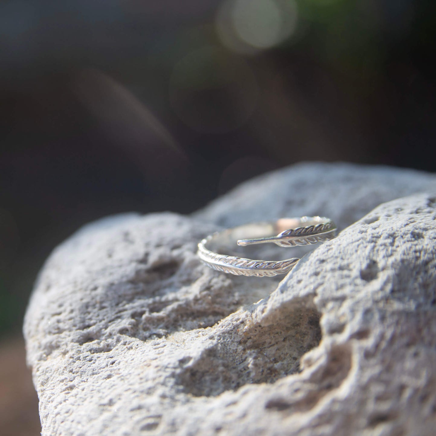 Sterling Silver Feather Ring