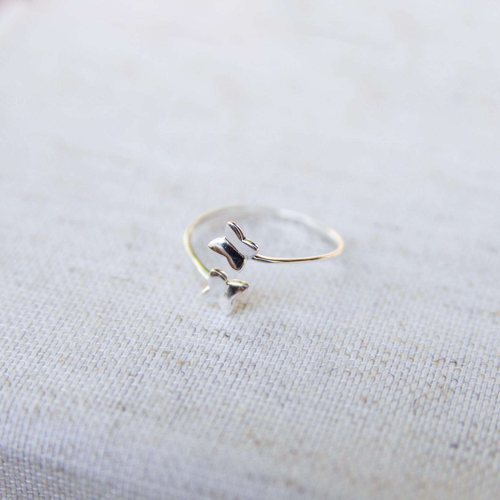 sterling silver butterflies ring