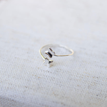sterling silver butterflies ring
