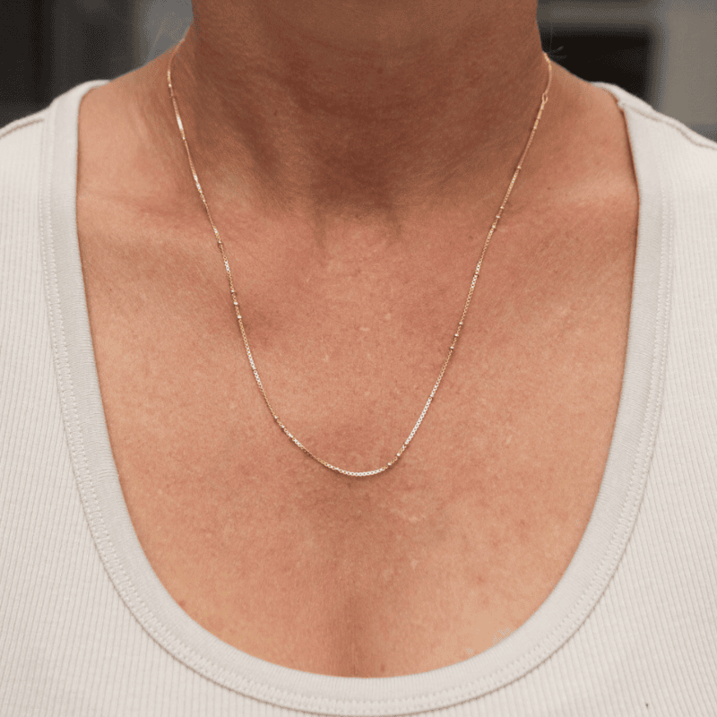 Gold Plated Chain worn by woman