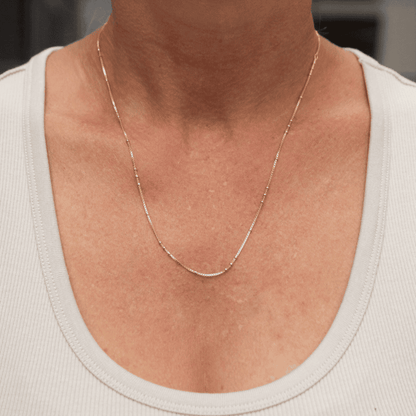 Gold Plated Chain worn by woman
