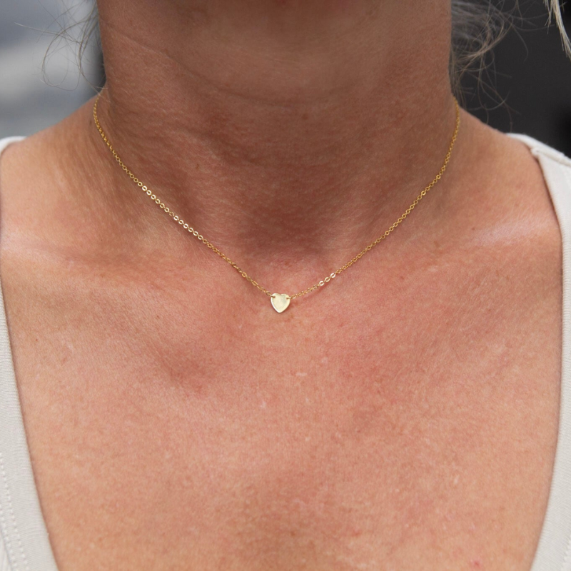 Gold Plated Love Heart Pendant Necklace