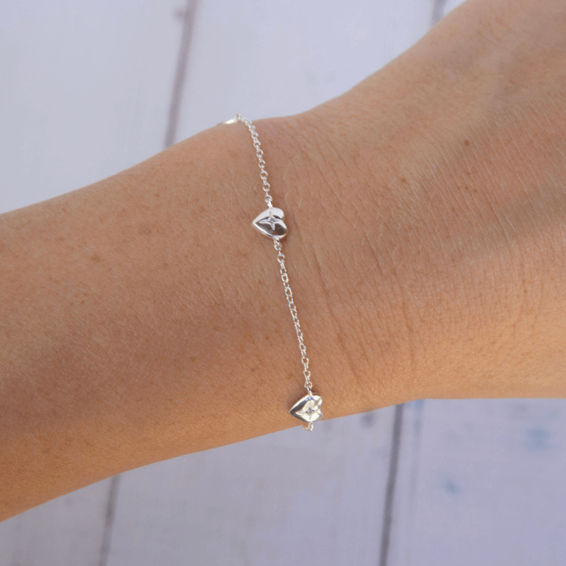 ANA - Love Heart Silver Bracelet