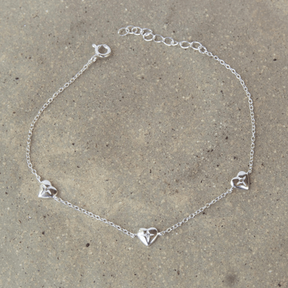 ANA - Love Heart Silver Bracelet