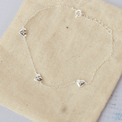 ANA - Love Heart Silver Bracelet