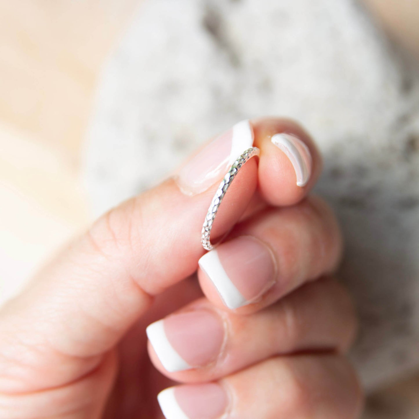 SAGE - Sterling Silver Hammered Ring